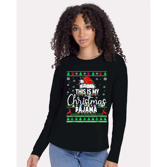 This Is My Christmas Pajama Shirt Lights  Wo Kid Womens Cotton Relaxed Long Sleeve T-Shirt