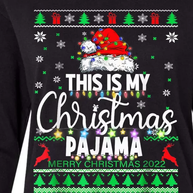 This Is My Christmas Pajama Shirt Lights  Wo Kid Womens Cotton Relaxed Long Sleeve T-Shirt