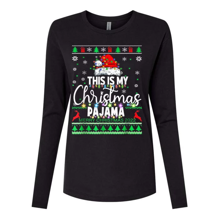 This Is My Christmas Pajama Shirt Lights  Wo Kid Womens Cotton Relaxed Long Sleeve T-Shirt