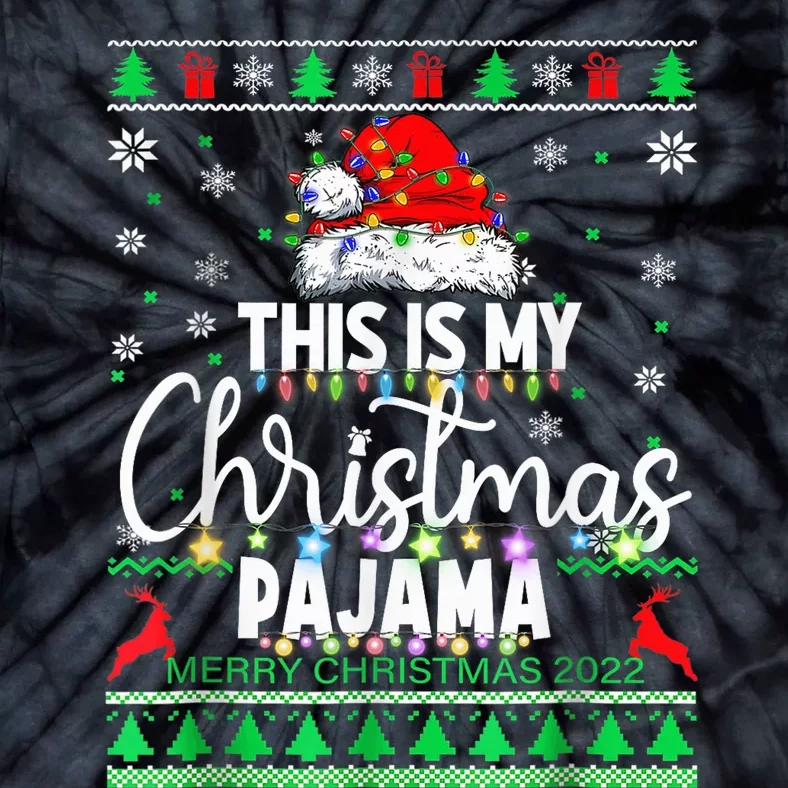 This Is My Christmas Pajama Shirt Lights  Wo Kid Tie-Dye T-Shirt