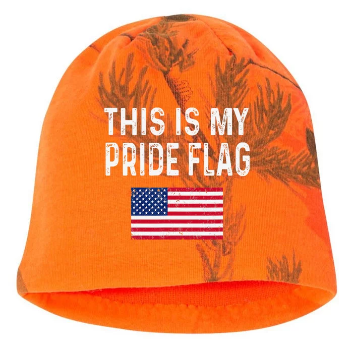 This Is My Pride Flag USA Patriotic American US For July 4th Kati - Camo Knit Beanie