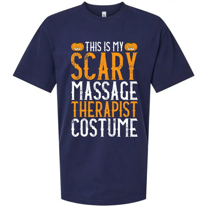 This Is My Scary Massage Therapist Costume Funny Halloween Sueded Cloud Jersey T-Shirt