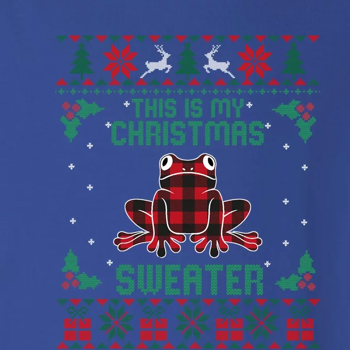 This Is My Christmas Sweater Frog Lover Funny Gift Ugly Xmas Gift Toddler Long Sleeve Shirt