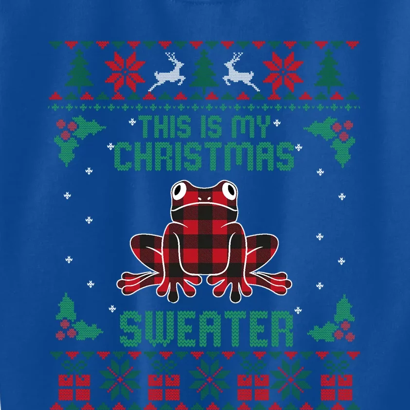 This Is My Christmas Sweater Frog Lover Funny Gift Ugly Xmas Gift Kids Sweatshirt