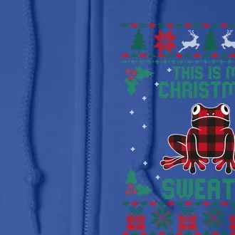 This Is My Christmas Sweater Frog Lover Funny Gift Ugly Xmas Gift Full Zip Hoodie