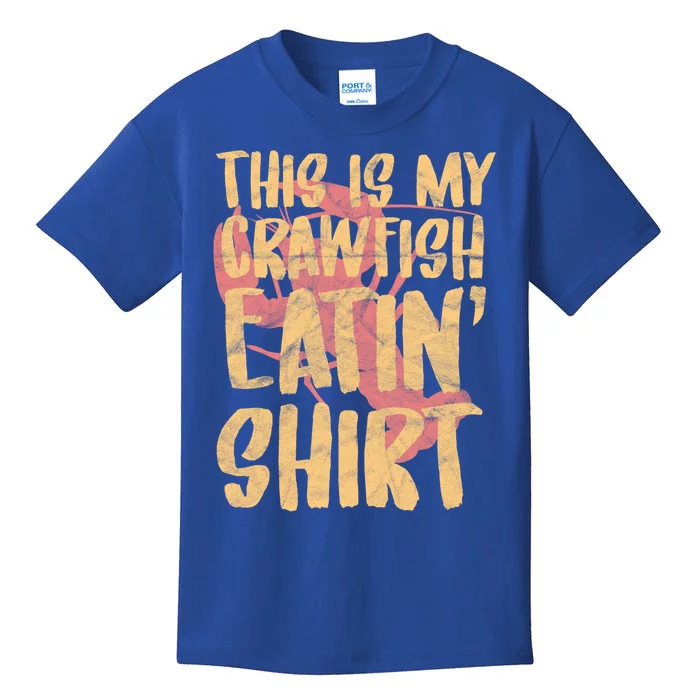 This Is My Crawfish Eatin Cute Gift Boil Season Gift Kids T-Shirt