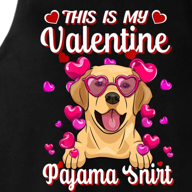 This Is My Valentine Pajama Meaningful Gift Labrador Lovers Great Gift Ladies Tri-Blend Wicking Tank