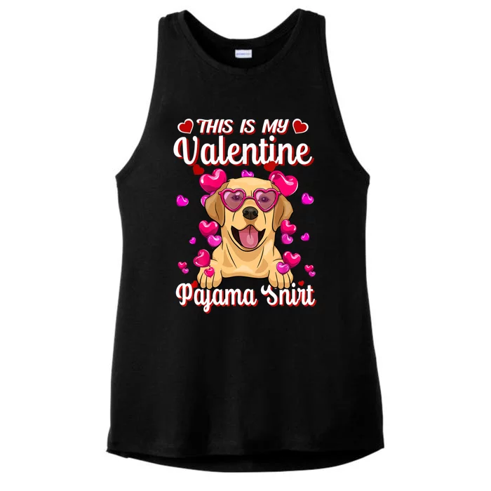 This Is My Valentine Pajama Meaningful Gift Labrador Lovers Great Gift Ladies Tri-Blend Wicking Tank