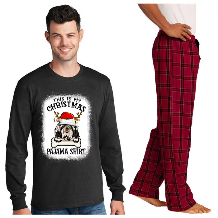 This Is My Christmas Shih Tzu Dog Pajama Merry Xmas Cute Gift Long Sleeve Pajama Set