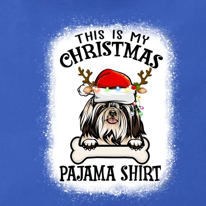 This Is My Christmas Shih Tzu Dog Pajama Merry Xmas Cute Gift Zip Tote Bag