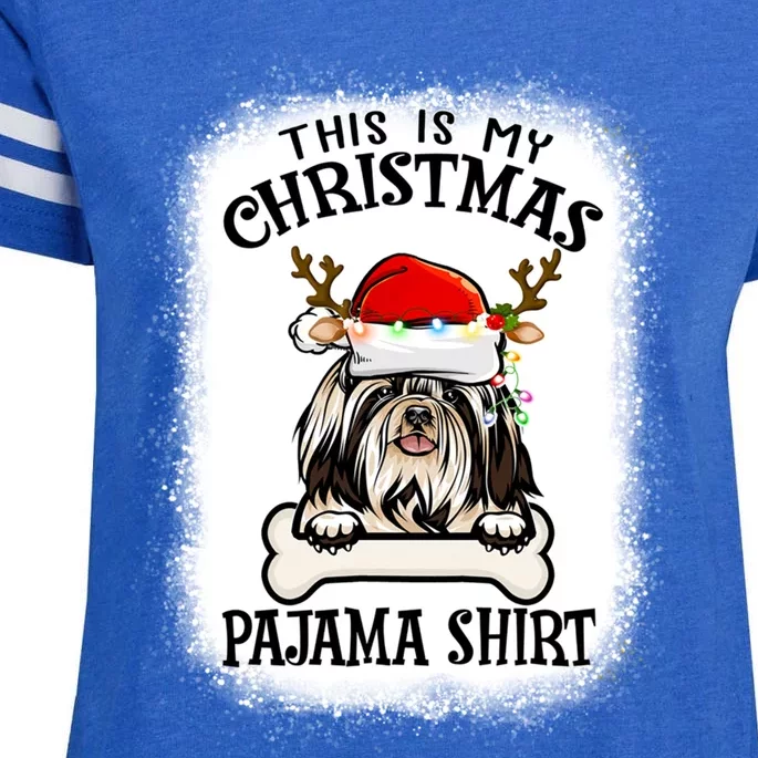 This Is My Christmas Shih Tzu Dog Pajama Merry Xmas Cute Gift Enza Ladies Jersey Football T-Shirt