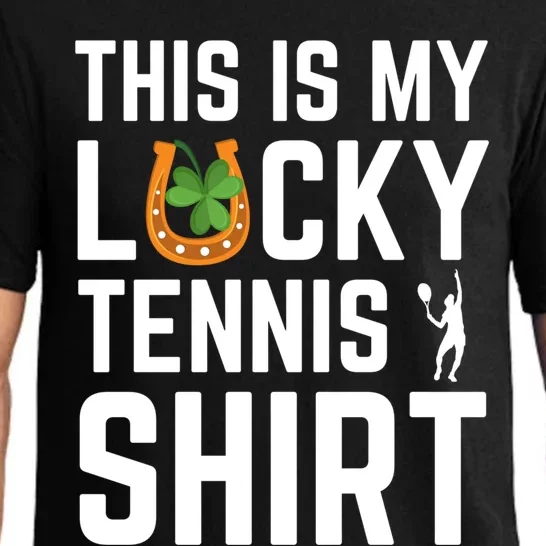 This Is My Lucky Tennis Gift Sport Game St Patrick's Day Funny Gift Pajama Set