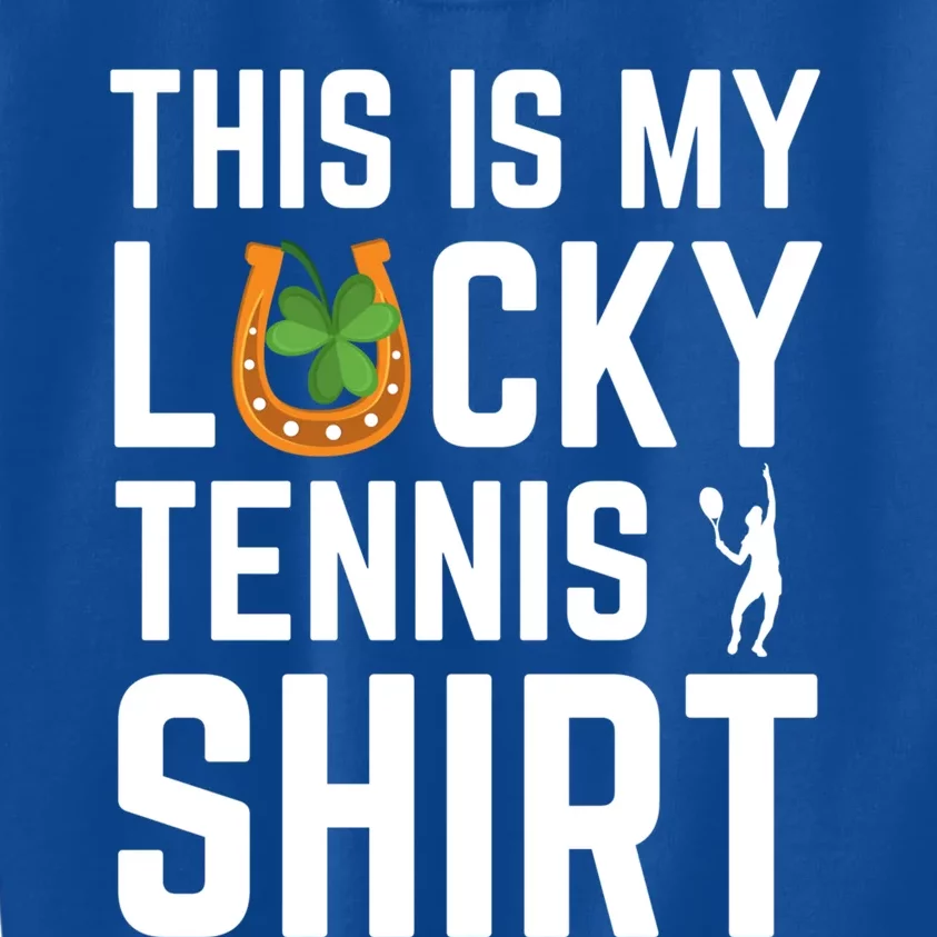 This Is My Lucky Tennis Gift Sport Game St Patrick's Day Funny Gift Kids Sweatshirt