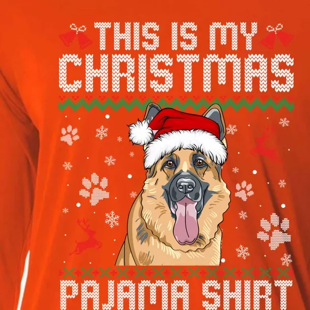 This Is My Christmas Ger Shepherd Dog Pajama Merry Xmas Meaningful Gift Cooling Performance Long Sleeve Crew