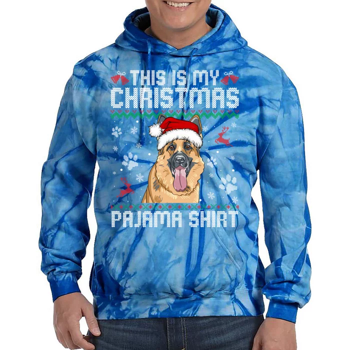 This Is My Christmas Ger Shepherd Dog Pajama Merry Xmas Meaningful Gift Tie Dye Hoodie