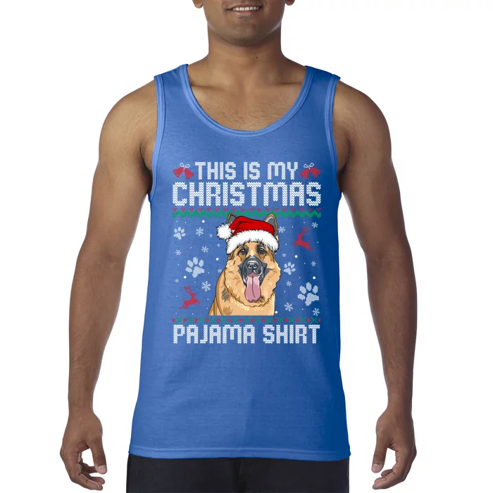 This Is My Christmas Ger Shepherd Dog Pajama Merry Xmas Meaningful Gift Tank Top