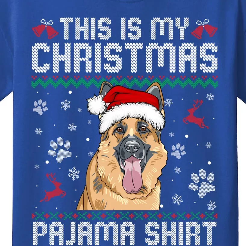 This Is My Christmas Ger Shepherd Dog Pajama Merry Xmas Meaningful Gift Kids T-Shirt