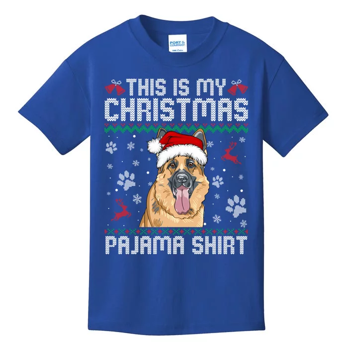 This Is My Christmas Ger Shepherd Dog Pajama Merry Xmas Meaningful Gift Kids T-Shirt