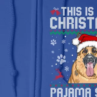 This Is My Christmas Ger Shepherd Dog Pajama Merry Xmas Meaningful Gift Full Zip Hoodie