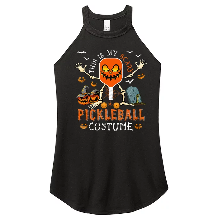 This Is My Scary Pickleball Costume Halloween Skeleton Lover Women’s Perfect Tri Rocker Tank