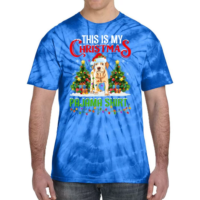 This Is My Christmas Pajamas Labrador Retriever Dog Xmas Cool Gift Tie-Dye T-Shirt