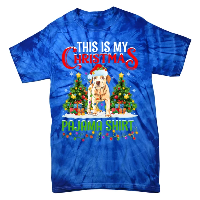 This Is My Christmas Pajamas Labrador Retriever Dog Xmas Cool Gift Tie-Dye T-Shirt