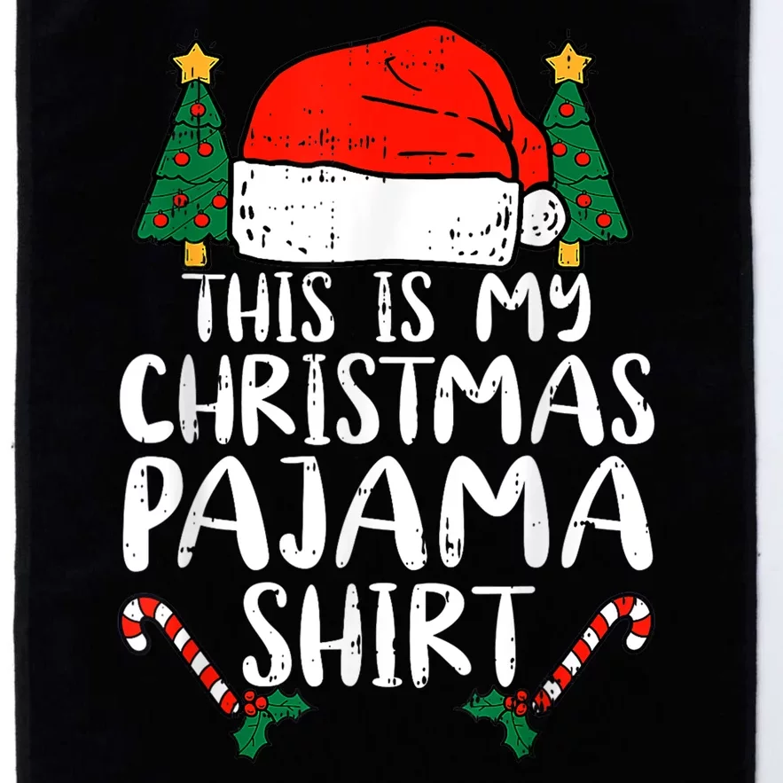 This Is My Christmas Pajama Shirts Funny Santa Xmas Holiday Platinum Collection Golf Towel