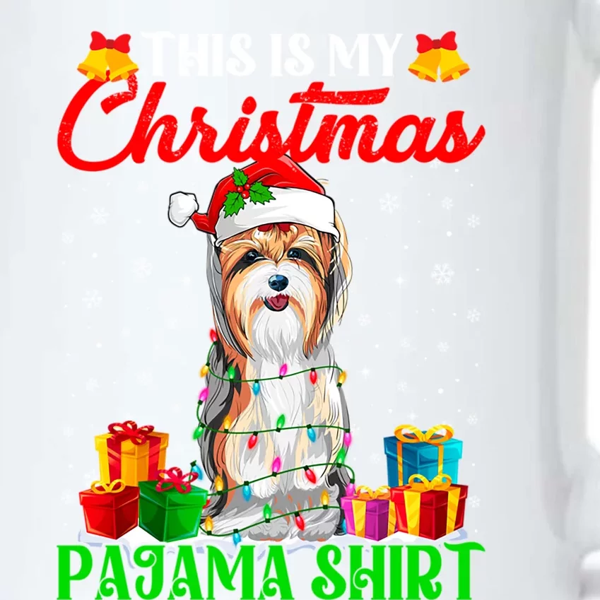 This Is My Christmas Pajama Yorkshire Terrier Dog Xmas Gift Black Color Changing Mug