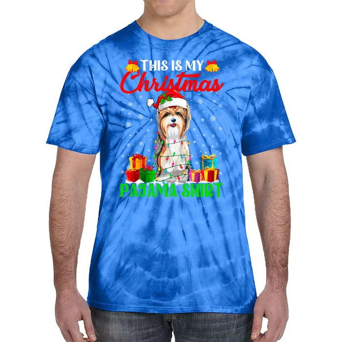 This Is My Christmas Pajama Yorkshire Terrier Dog Xmas Gift Tie-Dye T-Shirt