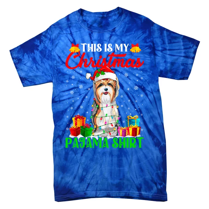 This Is My Christmas Pajama Yorkshire Terrier Dog Xmas Gift Tie-Dye T-Shirt