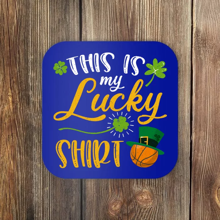 This Is My Lucky Basketball Shamrock Cool Gift St Patricks Day Cool Gift Coaster