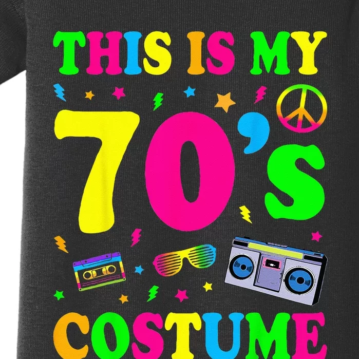 This Is My 70s Costume Funny Groovy Peace Halloween Baby Bodysuit