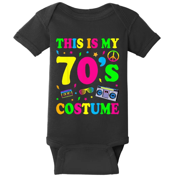 This Is My 70s Costume Funny Groovy Peace Halloween Baby Bodysuit