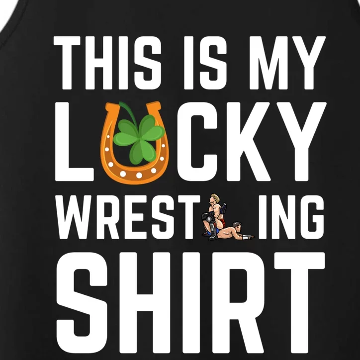 This Is My Lucky Wrestling Great Gift Sport Game St Patrick's Day Cool Gift Performance Tank