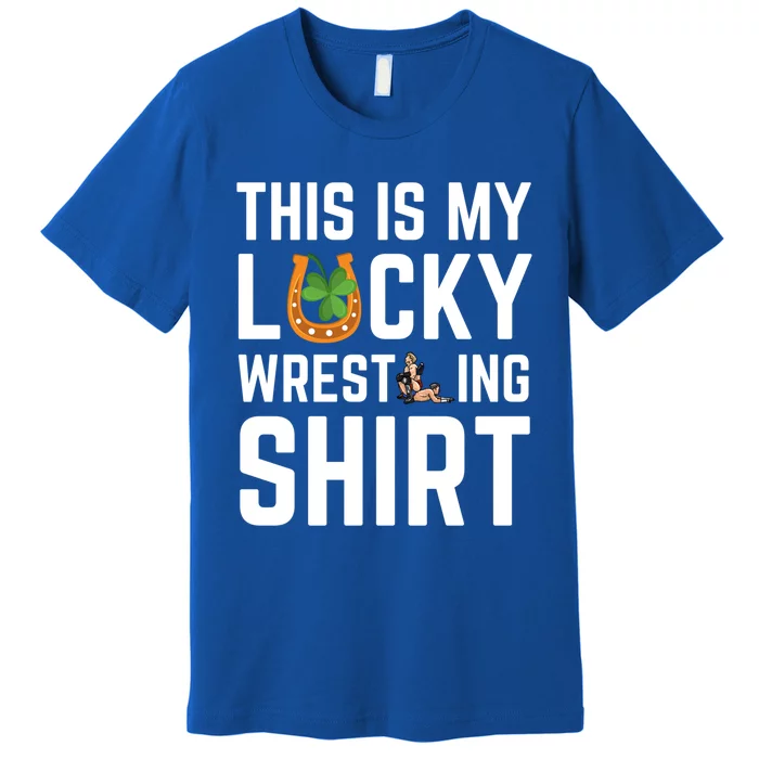 This Is My Lucky Wrestling Great Gift Sport Game St Patrick's Day Cool Gift Premium T-Shirt