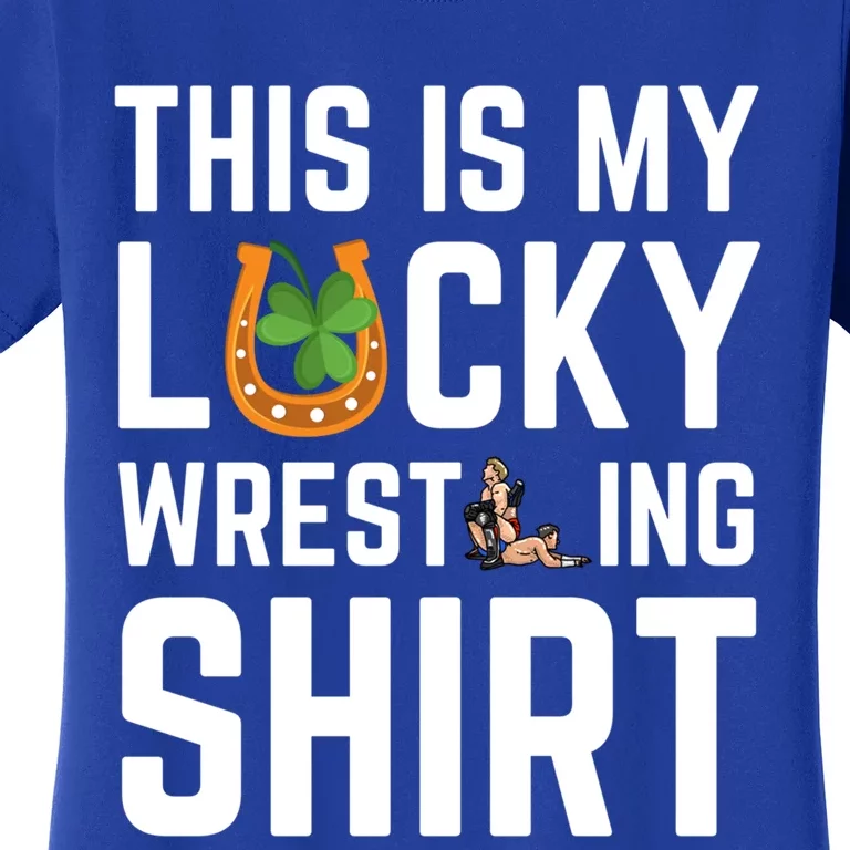 This Is My Lucky Wrestling Great Gift Sport Game St Patrick's Day Cool Gift Women's T-Shirt