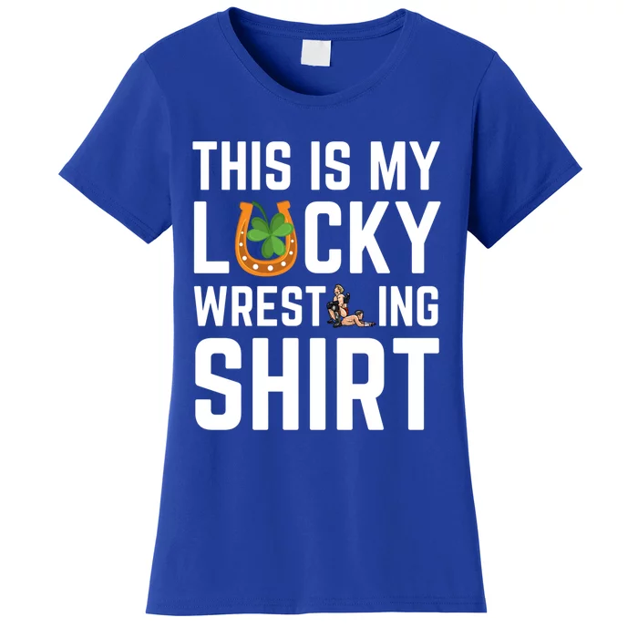 This Is My Lucky Wrestling Great Gift Sport Game St Patrick's Day Cool Gift Women's T-Shirt