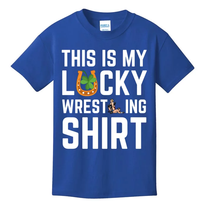 This Is My Lucky Wrestling Great Gift Sport Game St Patrick's Day Cool Gift Kids T-Shirt