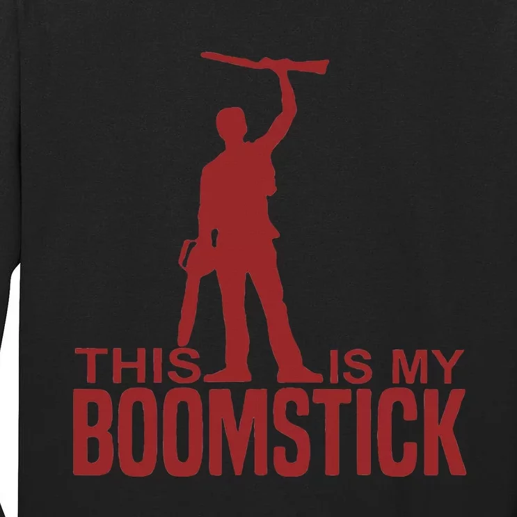 This Is My Boomstick Shotgun Chainsaw Dead Evil Halloween Tall Long Sleeve T-Shirt