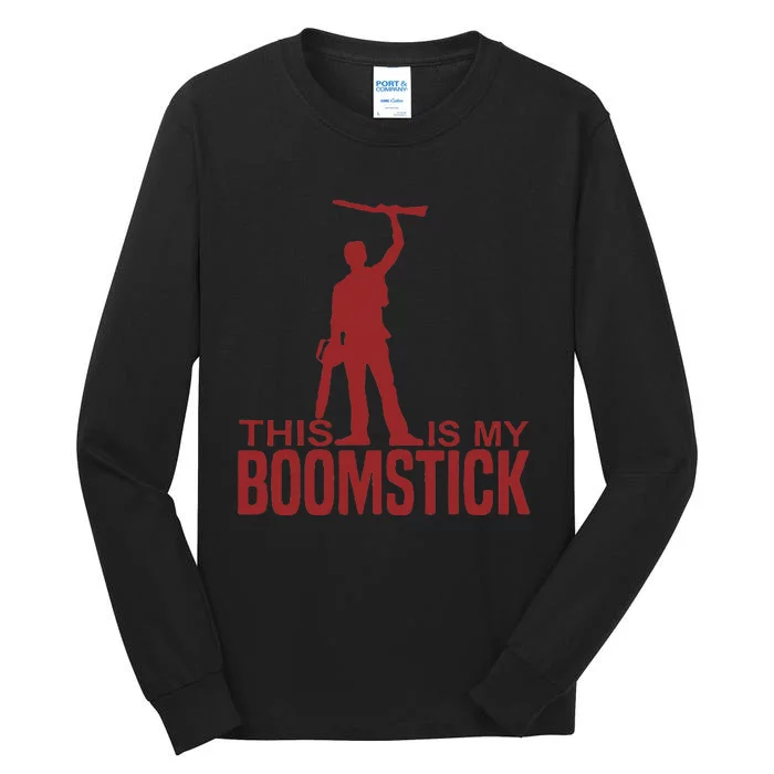 This Is My Boomstick Shotgun Chainsaw Dead Evil Halloween Tall Long Sleeve T-Shirt