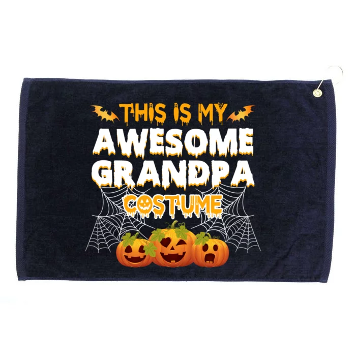 This Is My Awesome Grandpa Costume Halloween Gift Grommeted Golf Towel