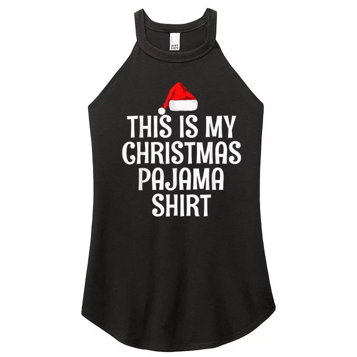 This Is My Christmas Pajama Shirt Funny Christmas Shirt Women’s Perfect Tri Rocker Tank