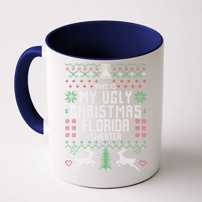 This is My Ugly Christmas Florida Sweater Funny Xmas Gifts Front & Back Coffee Mug