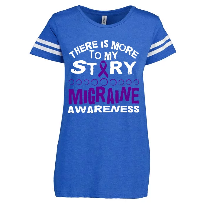 There Is More To My Story Migraine Ribbon Awareness Design Funny Gift Enza Ladies Jersey Football T-Shirt