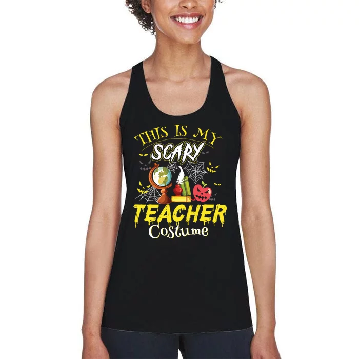 This Is My Scary Teacher Costume Halloween Women's Racerback Tank