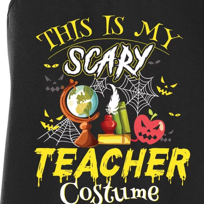 This Is My Scary Teacher Costume Halloween Women's Racerback Tank