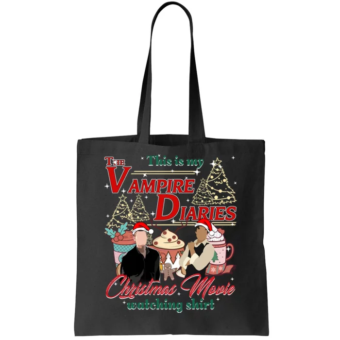 This Is My The Vampire Christmas Movie Watching Stefan And Damon Salv Tote Bag