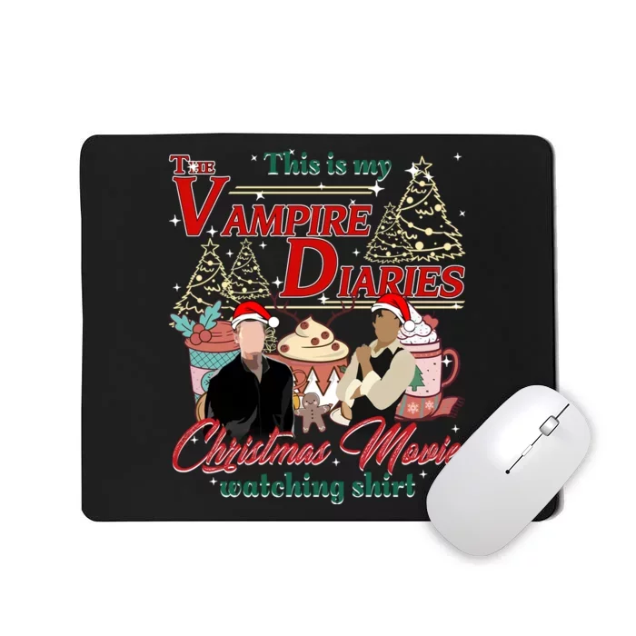 This Is My The Vampire Christmas Movie Watching Stefan And Damon Salv Mousepad