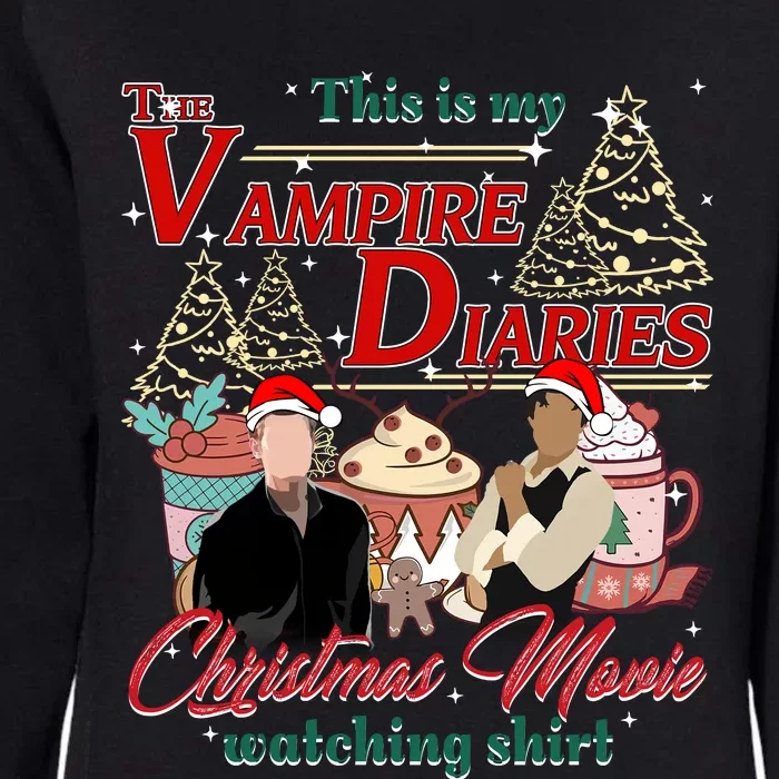 This Is My The Vampire Christmas Movie Watching Stefan And Damon Salv Womens California Wash Sweatshirt