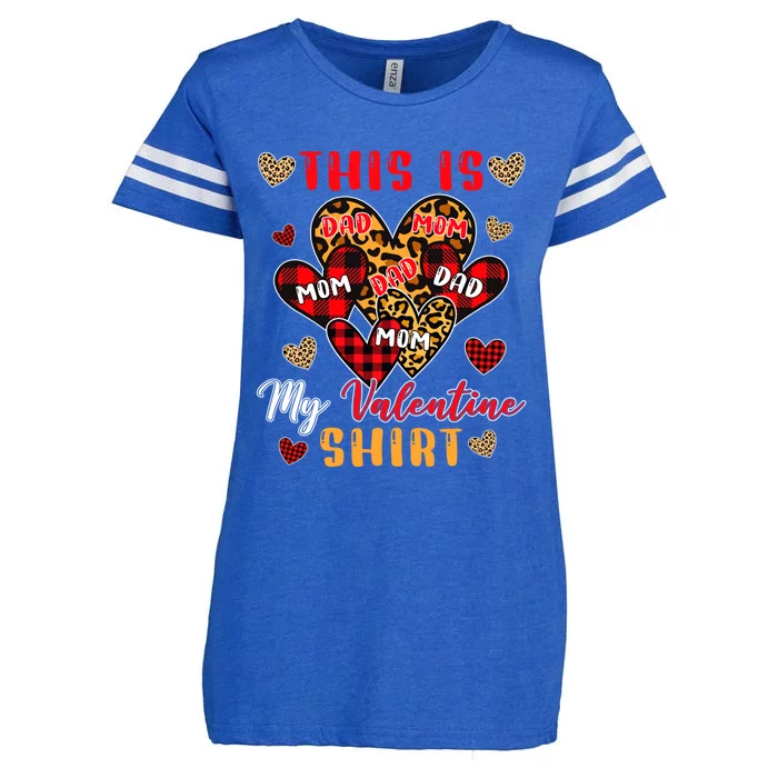 This Is My Valentine Gift Cute Valentine Mom Family Gift Enza Ladies Jersey Football T-Shirt